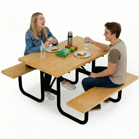Wood Picnic Table - Rectangle - 4ft - Radiata Pine