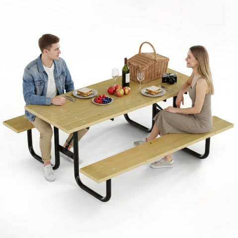 Wood Picnic Table - Rectangle - 6ft - Radiata Pine