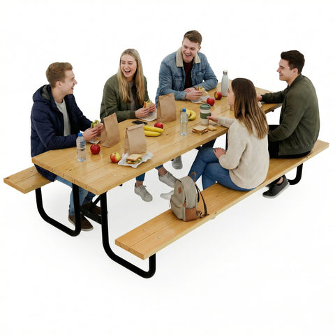 Wood Picnic Table - Rectangle - 8ft - Radiata Pine