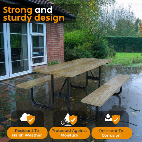 Wood Picnic Table - Rectangle - 6ft - Spruce Pine