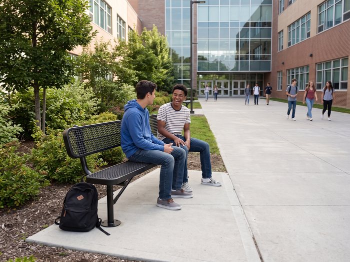 Metal benches