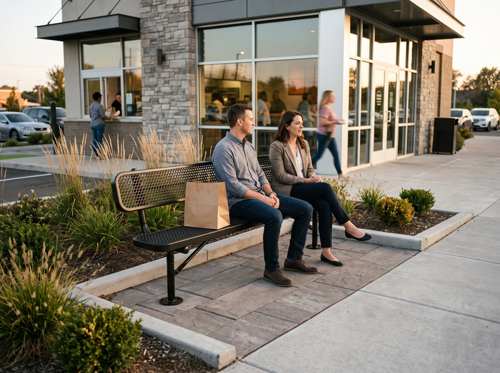 Metal benches