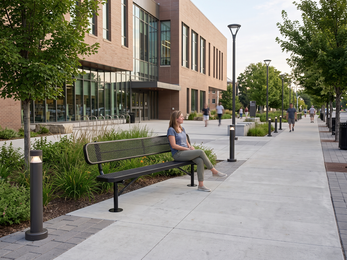 Metal benches