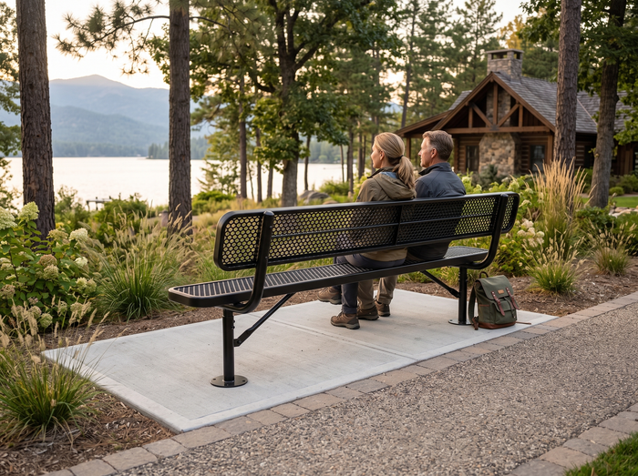 Metal benches