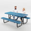 Picnic Table - Rectangle Expanded Metal - 6ft - Blue