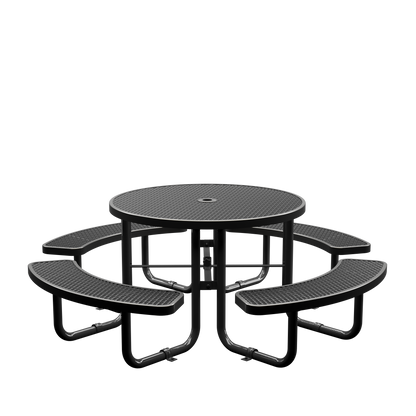 Picnic Table - Round - 46 in - Black