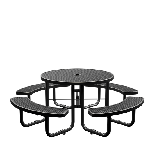 Picnic Table - Round - 46 in - Black