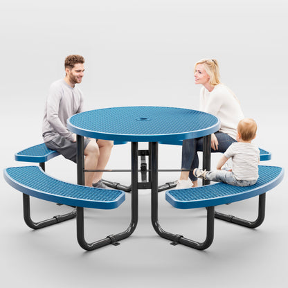 Picnic Table - Round - 46 in - Blue