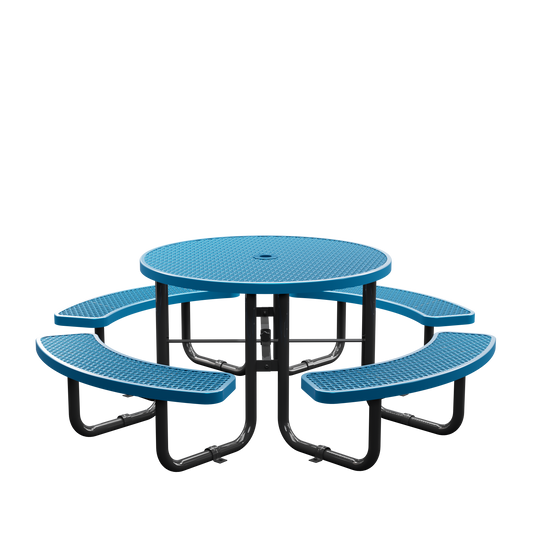 Picnic Table - Round - 46 in - Blue