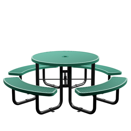 Picnic Table - Round - 46 in - Green