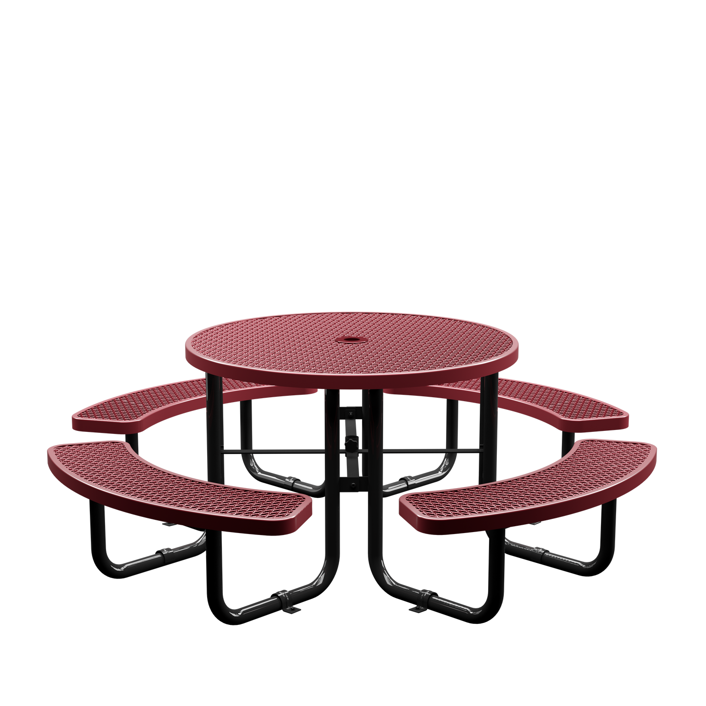 Picnic Table - Round - 46 in - Red