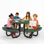 Kids Picnic Table - Round Expanded Metal - 38 in - Green