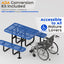 Metal Picnic Table - Rectangle Expanded Metal - 4ft - Blue