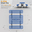 Metal Picnic Table - Rectangle Expanded Metal - 4ft - Blue