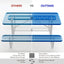 Metal Picnic Table - Rectangle Expanded Metal - 6ft - Blue - NOT ADA COMPLIANT