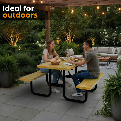 Wood Picnic Table - Rectangle - 4ft - Radiata Pine