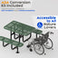 Metal Picnic Table - Rectangle Expanded Metal - 4ft - Green