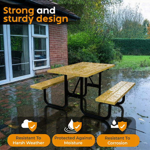 Wood Picnic Table - Rectangle - 4ft - Radiata Pine