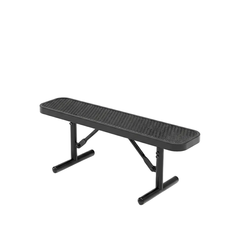 Black adjustable bench on a white background