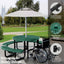 Picnic Table - Round Expanded Metal - 46 in - Green