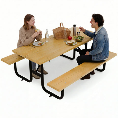 Wood Picnic Table - Rectangle - 6ft - Radiata Pine