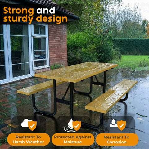 Wood Picnic Table - Rectangle - 6ft - Radiata Pine