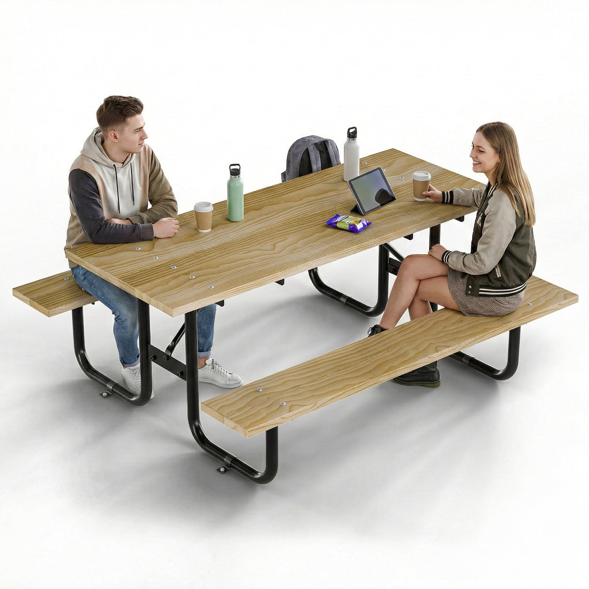 Wood Picnic Table - Rectangle - 6ft - Spruce Pine – OUTTANS