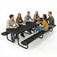 Metal Picnic Table - Rectangle Expanded Metal - 10ft - Black - ADA Compliant