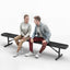 Heavy-Duty Outdoor Bench - Expanded Metal - 8ft - Portable - Black