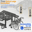 Metal Picnic Table - Square Punched Metal - 46 in - Black
