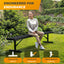 Heavy-Duty Outdoor Bench - Expanded Metal - 8ft - Portable - Black