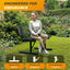 Heavy-Duty Outdoor Bench - Expanded Metal - 4ft - Portable - Black - With Backrest