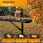 Heavy-Duty Outdoor Bench - Expanded Metal - 8ft - Inground - Black