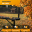 Heavy-Duty Outdoor Bench - Expanded Metal - 4ft - Inground - Black - With Backrest