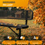 Heavy-Duty Outdoor Bench - Expanded Metal - 8ft - Surface - Black - With Backrest