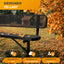 Heavy-Duty Outdoor Bench - Expanded Metal - 8ft - Inground - Black - With Backrest