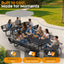 Metal Picnic Table - Rectangle Expanded Metal - 8ft - Black - ADA Compliant