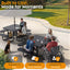 Metal Picnic Table - Square Punched Metal - 46 in - Black