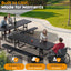 Metal Picnic Table - Rectangle Punched Metal - 8ft - Black