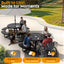 Metal Picnic Table - Round Punched Metal - 46 in - Black