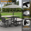 Metal Picnic Table - Rectangle Punched Metal - 4ft - Black - ADA Compliant