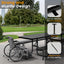 Metal Picnic Table - Rectangle Expanded Metal - 10ft - Black - ADA Compliant