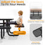 Kids Picnic Table - Square Expanded Metal - 38 in - Black