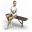 Heavy-Duty Outdoor Bench - Expanded Metal - 4ft - Inground - Brown - With Backrest