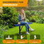Heavy-Duty Outdoor Bench - Expanded Metal - 4ft - Surface - Blue - No Back