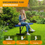 Heavy-Duty Outdoor Bench - Expanded Metal - 4ft - Portable - Blue - No Back