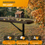 Heavy-Duty Outdoor Bench - Expanded Metal - 4ft - Inground - Brown - With Backrest