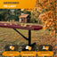 Heavy-Duty Outdoor Bench - Expanded Metal - 4ft - Portable - Red - No Back