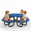 Kids Picnic Table - Round Expanded Metal - 38 in - Blue