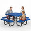 Metal Picnic Table - Square Punched Metal - 46 in - Blue